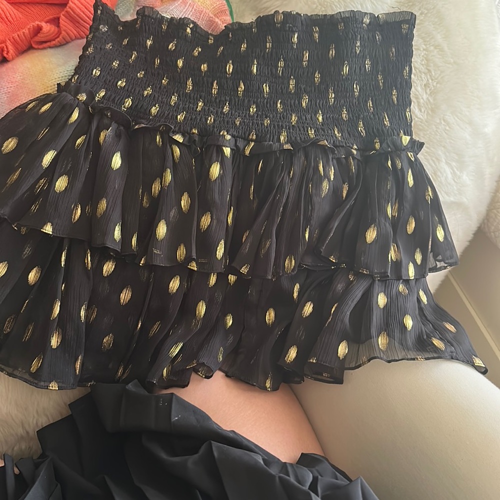DO + BE black smocked skirt